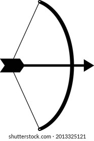 Archer black icon, bow and arrow icon, archer icon symbol 