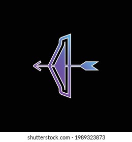 Archer blue gradient vector icon