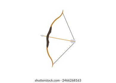 Archer-Bogen-Symbol. Pfeil Bogen Vektorgrafik Symbol flache Abbildung auf weißem Hintergrund isoliert
