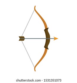 Archer bow icon. Flat illustration of archer bow vector icon for web design