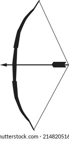 icono de arco sobre fondo blanco. Signo de arco y flecha. estilo plano.