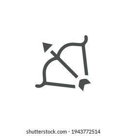 Archer bow icon. Simple illustration of archer bow vector icon for web design isolated on white background
