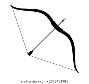 Icono de arco arquero. Ilustración simple del icono vectorial arco arquero para el diseño web aislado en fondo blanco.