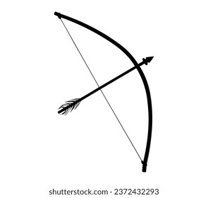 Archer bow logo vector isolated on white background.