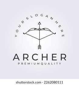 Archer bow sport logo vector logo vector illustration design