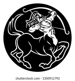 An archer centaur Sagittarius horoscope astrology zodiac sign symbol