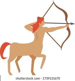 Archer Centaur sagittarius man horse logo icon symbol vector isolated