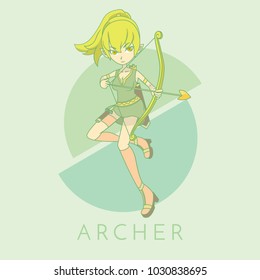 Archer character vector illustration