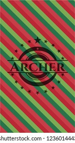 Archer christmas emblem.