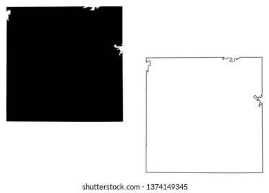 Archer County  (Counties in Texas, United States of America,USA, U.S., US) map vector illustration, scribble sketch Archer map