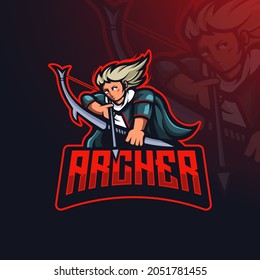 archer detailed esport gaming logo template
