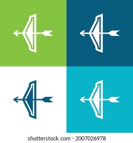 Archer Flat four color minimal icon set