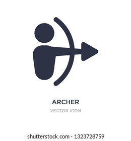 archer icon on white background. Simple element illustration from UI concept. archer sign icon symbol design.