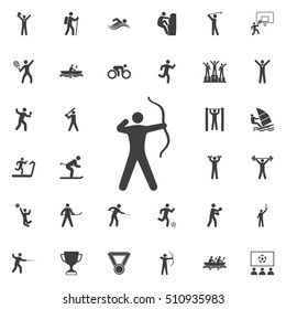 archer icon on the white background. Sport icons universal set for web and mobile