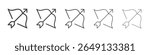 Archer icon outline ilustration vector symbol