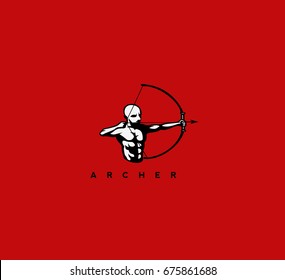 Archer icon, sports icon, vector illustration