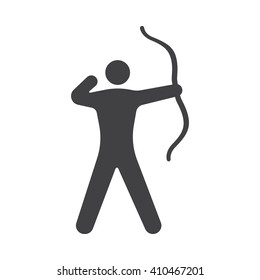 Archer Icon Vector Illustration On The White Background.