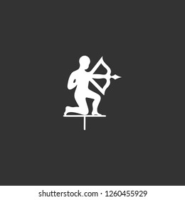 archer icon vector. archer sign on black background. archer icon for web and app