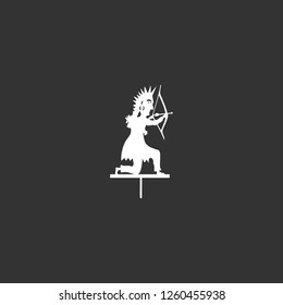 archer icon vector. archer sign on black background. archer icon for web and app