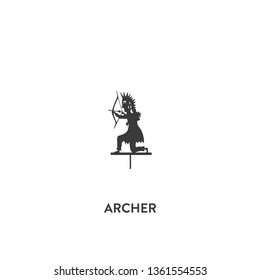 archer icon vector. archer sign on white background. archer icon for web and app