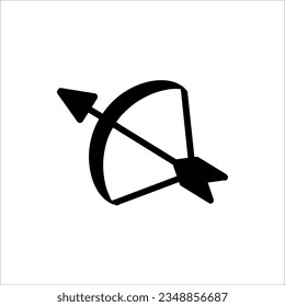 Icono de arco, signo de vector en fondo aislado. Símbolo de concepto de Archer, ilustración