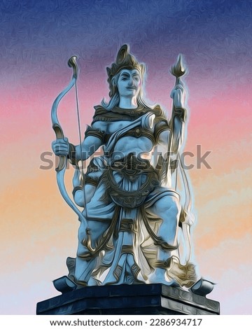 Archer knight ready for battle, digital painting, digital illustration