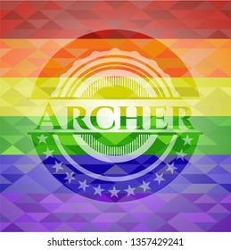 Archer lgbt colors emblem 