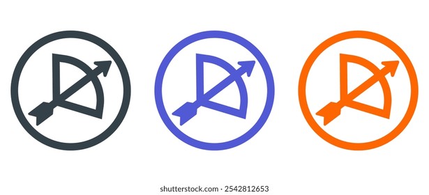 archer line vector icon eps 10