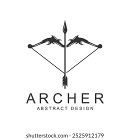 Archer Logo, Archery Arrow Vector, Elegant Simple Minimalist Design, stylish Archer Logo design. this logo is suitable for many modern and creative business industries.