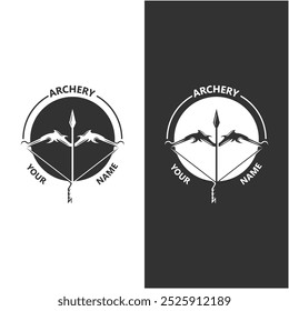 Logotipo Archer, Vetor Arqueiro Arqueiro, Design Elegante Simples Minimalista, design elegante Logotipo Archer. este logotipo é adequado para muitos setores de negócios modernos e criativos.