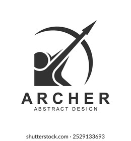 Archer Logo, Archery Arrow Vector, Elegant Simple Minimalist Design, stylish Archer Logo design, Icon Symbol Illustration Template with creative idea