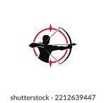 Archer logo. Creative archery icon. Target symbol. Vector logo design template