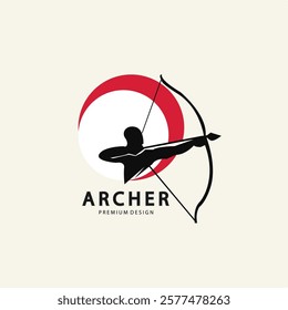 Archer logo. Creative archery icon. Target symbol minimalist . Vector logo design template