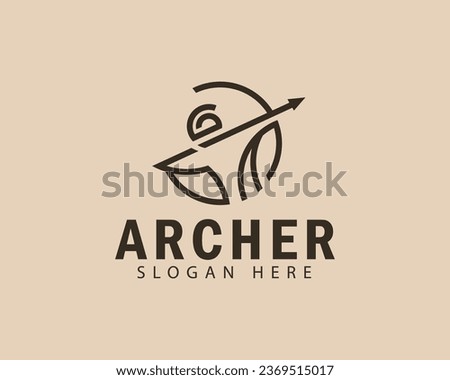 archer logo creative sport design concept abstract champion athletic