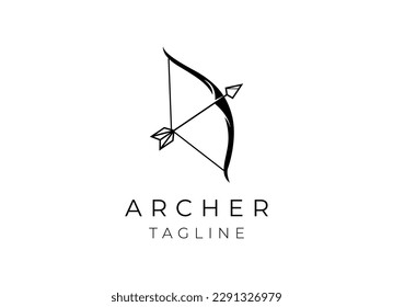 Archer logo design template vector illustration