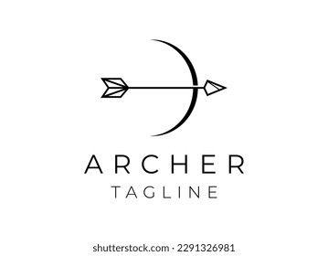 Archer logo design template vector illustration