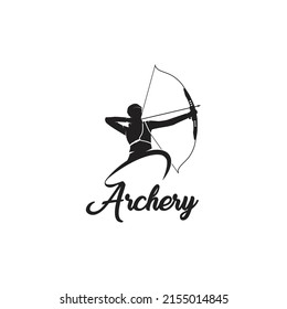 Archer Logo Designs Concept Archery Silhouette Stock Vector (Royalty ...