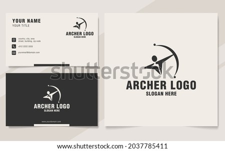 Archer logo template on monogram style