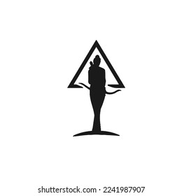 the archer logo and triangle