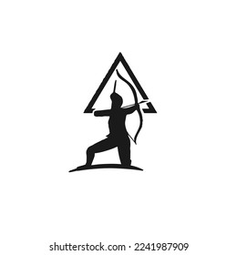 the archer logo and triangle