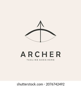 Archer logo. Vector illustration template design