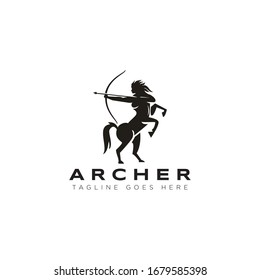 Archer Logo Woman Centaur Vector Stock Vector (Royalty Free) 1679585398