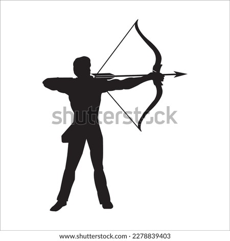 Archer man icon vector simple design