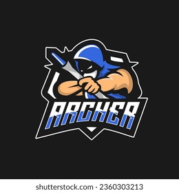 Archer Mascot Sport Logo Vector Template