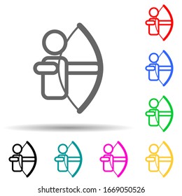 icono de estilo de varios colores del archivador. Línea delgada simple, contorno vectorial de iconos web para ui y ux, sitio web o aplicación móvil