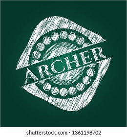 Archer on blackboard