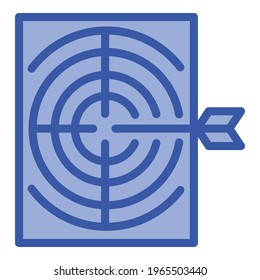 Archer paper target icon. Outline Archer paper target vector icon for web design isolated on white background