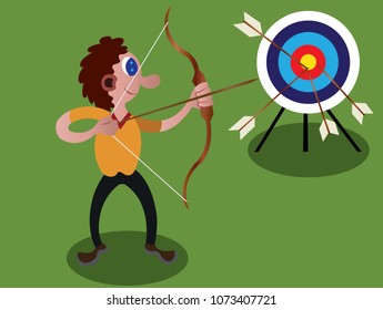 An archer Practicing some shooting techniques