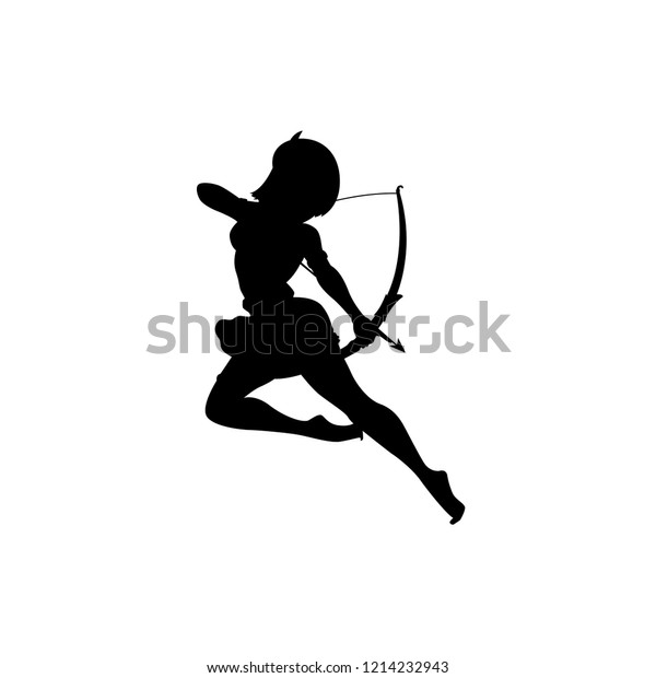 Archer Queen Silhouette Vector のベクター画像素材 ロイヤリティフリー