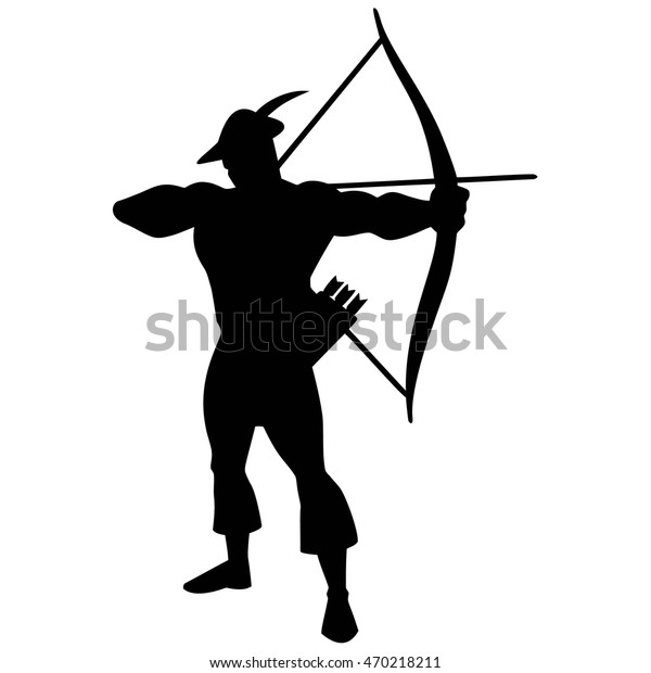 Archer Silhouette Stock Vector (Royalty Free) 470218211